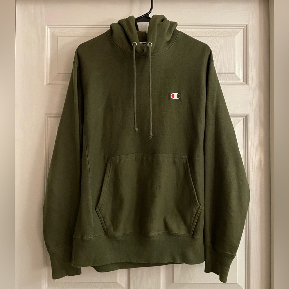 ❌SOLD❌Champion Men's Reverse Weave Pullover Hoodie Medium Green